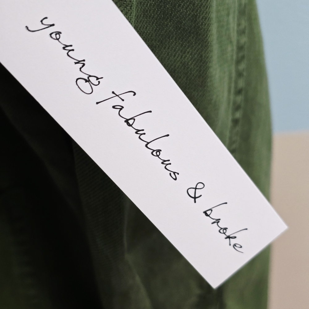 NWT Young Fabulous & Broke Oversized Green Utility Jacket/Shirt - Picture 8 of 8